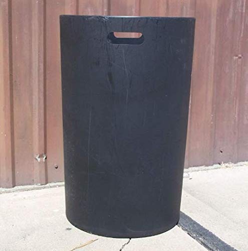 Whiskey Barrel Trash Can with Single Hinged Lid