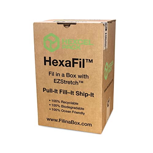 IDL Packaging HexaFil Honeycomb Packing Kraft Paper 15" x 1700' in Self-Dispensed Box - Patented Cushioning Box Filler for Void Filling, Moving, Shipping - Alternative to Bubble Plastic