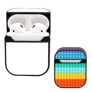 sublimation blank case compatible with airpods/airpods 2 - black diy plastic cover made by innosub usa