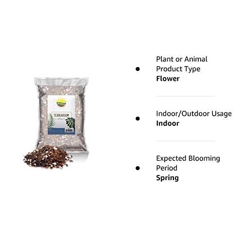 Terrarium Potting Soil Mix (4 Quarts), w/Blended Filtering Charcoal Custom Made for Terrariums