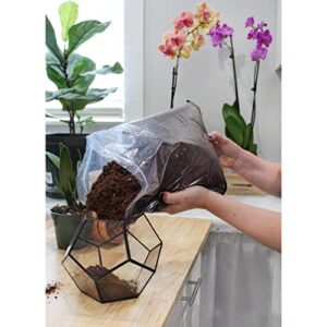 Terrarium Potting Soil Mix (4 Quarts), w/Blended Filtering Charcoal Custom Made for Terrariums