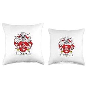 Family Crest and Coat of Arms clothes and gifts Pereira Coat of Arms-Family Crest Throw Pillow, 16x16, Multicolor