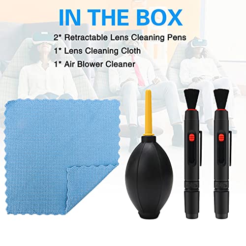 COSOOS 2 Grips Cleaning Brush Compatible with Oculus Quest 2, Quest, Rift S, HTC Vive, PS4 VR Headset, Cameras, Optical Lens, Phone, Electronics, Lens Cleaning Pen Tool
