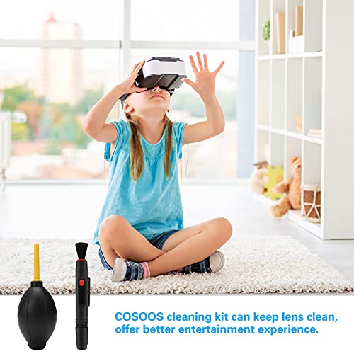 COSOOS 2 Grips Cleaning Brush Compatible with Oculus Quest 2, Quest, Rift S, HTC Vive, PS4 VR Headset, Cameras, Optical Lens, Phone, Electronics, Lens Cleaning Pen Tool