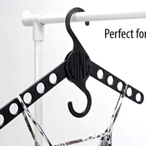 Wing Smart Hanger | Flat Foldable Heavy Duty Plastic Clothes Hanger | Space Saving Organizer for Closet | Dual Hooks Notched Shoulders | Multiple Hanging Items | 5 Pack Made in Korea