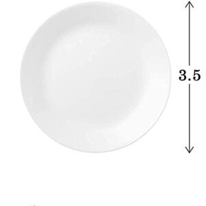 Melamine Plastic Soy Dipping Sauce Dishes, White, Small, Pack of 10, 3.5"