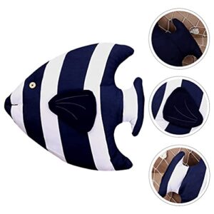 IMIKEYA Baby Bump Pillow Soft Fish Cushion Cotton Tropical Fish Pillow Stuffed Animal Pillow Lazy Sofa Office Chair Cushion Cartoon Back Cushion for Sofa Car Blue Sofa Pillows