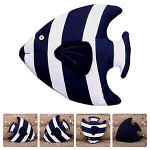 IMIKEYA Baby Bump Pillow Soft Fish Cushion Cotton Tropical Fish Pillow Stuffed Animal Pillow Lazy Sofa Office Chair Cushion Cartoon Back Cushion for Sofa Car Blue Sofa Pillows