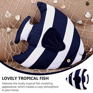 IMIKEYA Baby Bump Pillow Soft Fish Cushion Cotton Tropical Fish Pillow Stuffed Animal Pillow Lazy Sofa Office Chair Cushion Cartoon Back Cushion for Sofa Car Blue Sofa Pillows