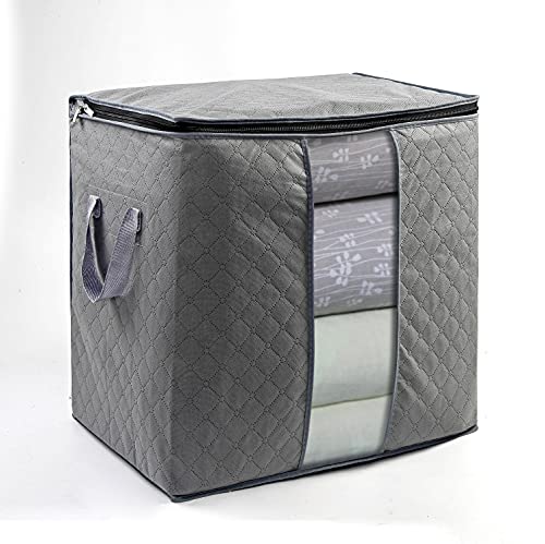 Closet Organizers and Storage Bins Storage Bag Closet Organizer Storage Cubes Clothes Storage Containers with Reinforced Handle for Comforters, Blankets, Bedding, 3 PC Pack