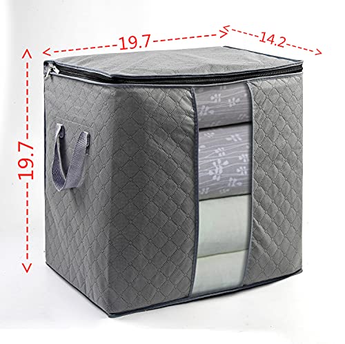 Closet Organizers and Storage Bins Storage Bag Closet Organizer Storage Cubes Clothes Storage Containers with Reinforced Handle for Comforters, Blankets, Bedding, 3 PC Pack