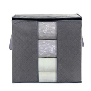 Closet Organizers and Storage Bins Storage Bag Closet Organizer Storage Cubes Clothes Storage Containers with Reinforced Handle for Comforters, Blankets, Bedding, 3 PC Pack