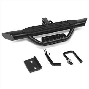 Aluminum Oval Towing Hitch Step Bar Fits 2 Inches Receiver Truck Bed | 36.5" Wide X 3.75" OD (Black)