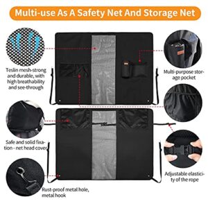 LOOBANI Dog Car Net Barrier 46‘’ Wide with Adjustable Rope and Storage Bag, Universal for Cars and Suvs, Easy Install, Designed to Prevent Pets and Children from Interfering with Safe Driving