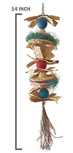 Fetch-It Pets 2 Pack Bird/Parrot Shazam & Hat Hat Hooray Foraging Toys Suitable for Small Parakeets, Cockatiel, Conures, Finches, Budgie, Macaws, Parrots, Love Birds