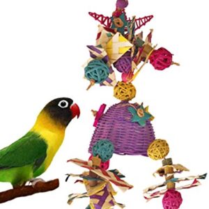 Fetch-It Pets 2 Pack Bird/Parrot Shazam & Hat Hat Hooray Foraging Toys Suitable for Small Parakeets, Cockatiel, Conures, Finches, Budgie, Macaws, Parrots, Love Birds