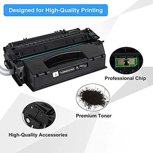 TRUE IMAGE Compatible Toner Cartridge Replacement for HP 49X Q5949X 49A Q5949A 53X Q7553X for HP 1320 1320n 1320tn P2015 P2015dn 1160 3390 3392 P2014 P2015d Printer Ink (Black, 2-Pack)