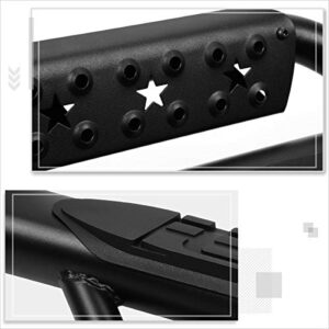 Universal 36.5" W X 3.75" OD Black Aluminum Rear Drop Hitch Step Bar Bumper Guard Fits 2" Receiver Trailer Pickup Truck