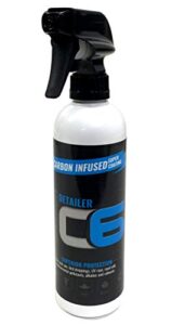 c6 carbon infused automotive paint detailer hardest durable protection and shine for all vehicles from uv, acid rain, road salt, scuffs 16 oz. (c6d016)