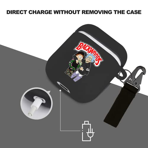 Backwoods Airpods Case Flexible Silicone Cover for Airpods 2&1shockproof Protective TPU Airpod Cases with Keychain Compatiable Wireless Charging