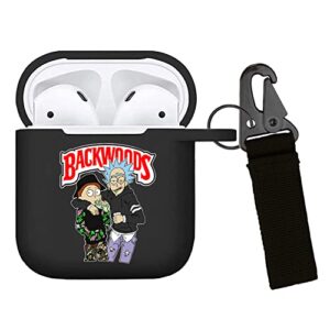 Backwoods Airpods Case Flexible Silicone Cover for Airpods 2&1shockproof Protective TPU Airpod Cases with Keychain Compatiable Wireless Charging
