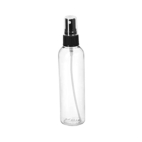 4 oz Clear Plastic PET Cosmo Round Bottles w/ Fine Mist Top