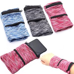 3pcs lightweight phone armband sports bag running arm band strap phone holder pouch sleeve for phone (1)