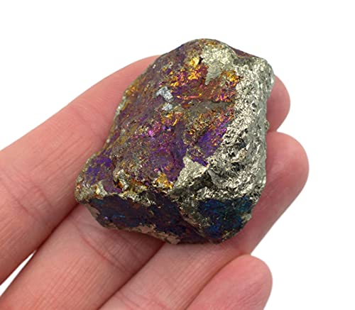 Raw Chalcopyrite, Mineral Specimen - Approx. 1" - Geologist Selected & Hand Processed - Great for Science Classrooms - Eisco Labs