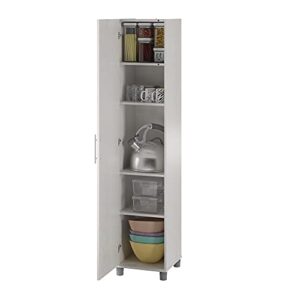 SystemBuild Camberly 16" Utility Storage Cabinet, Ivory Oak