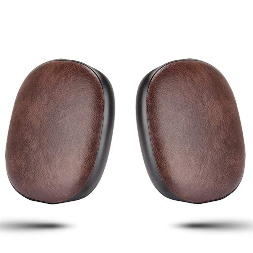DAYJOY Leather Case Compatible with AirPods Max, Glossy Effect Soft Leather Protective Case Cover for AirPods Max (Brown)