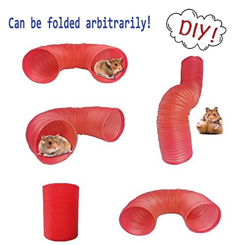 Hamster Fun Tunnel Guinea Pigs Tube 3 Pack Grass Balls with Apple Sticks Toys Hiding Training Exercising for Chinchillas Ferrets Guinea Pigs Gerbils Hamsters Dwarf Rabbits