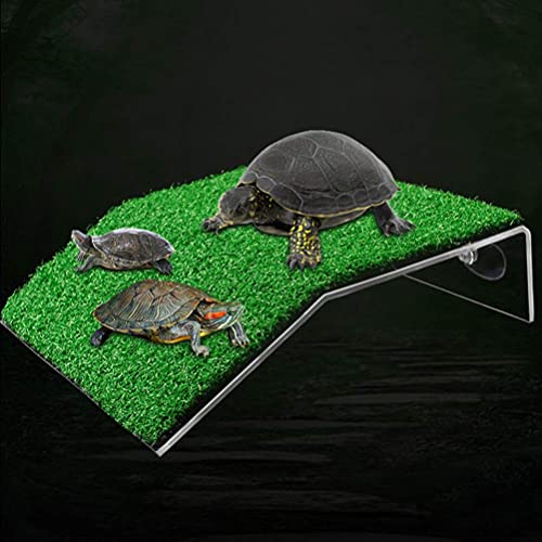 HIERYAN Turtle Basking Platform, Tortoise Ramp Reptile Tank Ladder Resting Terrace, Tortoise Ramp Reptile Ladder Resting Terrace Fish Tank Aquarium Turtle Dock Floating Décor