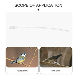 balacoo 5pcs Pet Medicine Feeder Reuseable Plastic Baby Parrot Tablet Dispenser Young Birds Milk Feeding Tube for Small Animals Young Cockatiel Budgie Birds Transparent