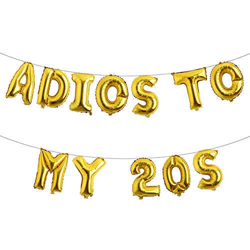 Adios to My 20S Balloon 30th Birthday Party Decor Taco Bout 30 Balloons Mexican 30th Birthday Fiesta 30 Birthday Decor Cactus Balloon (Adios to My 20S Gold)