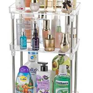 Argox Bathroom Organizer Countertop, Bathroom Finishing Countertop, Countertop Storage, Counter Storage, Storage Under The Sink,Transparent Bathroom Shelf