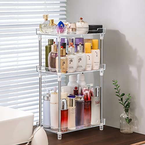 Argox Bathroom Organizer Countertop, Bathroom Finishing Countertop, Countertop Storage, Counter Storage, Storage Under The Sink,Transparent Bathroom Shelf