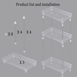 Argox Bathroom Organizer Countertop, Bathroom Finishing Countertop, Countertop Storage, Counter Storage, Storage Under The Sink,Transparent Bathroom Shelf