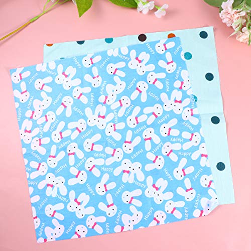 EXCEART 9pcs Cotton Fabric Quilting Patchwork Fabric Square Sewing Craft Fabric Printed Fabric Bundle with Scissors for Sewing Quilting Handmade DIY Crafts (Mixed Color 25x25cm)