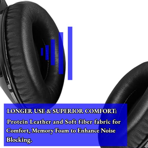 YunYiYi Upgrade Protein Leather Replacement Ear Pads Cushion HDR160 HDR170 RS160 RS180 Earpad Compatible with Sennheiser HDR160/170/180 RS160/170/180 Wireless Headset Headband