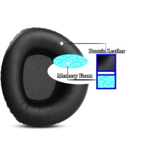 YunYiYi Upgrade Protein Leather Replacement Ear Pads Cushion HDR160 HDR170 RS160 RS180 Earpad Compatible with Sennheiser HDR160/170/180 RS160/170/180 Wireless Headset Headband