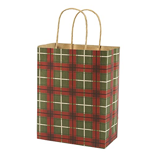 Sattiyrch Christmas Gift Bags 28 Count,Medium Size Kraft Paper Gift Bags with Handles,Brown Shopping Bags, Party Bags