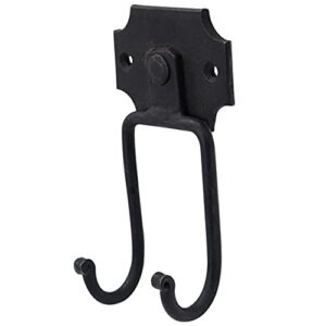 Mythrojan Slender Sword Wall Mount in Forged Black Finish : Universal Sword Holder Wall Display