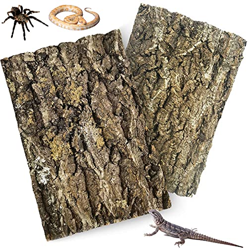 kathson Cork Tile Background Bark Terrarium Backdrop Wall Decor Natural Reptile Climbing Mat Habitat Decor for Spider Gecko Lizard Chameleon Bearded Dragon Turtle Snake