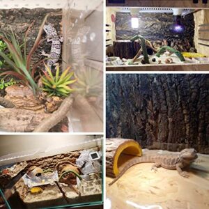 kathson Cork Tile Background Bark Terrarium Backdrop Wall Decor Natural Reptile Climbing Mat Habitat Decor for Spider Gecko Lizard Chameleon Bearded Dragon Turtle Snake