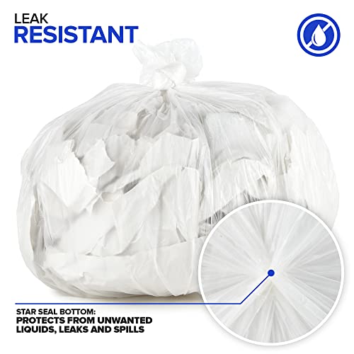 Stock Your Home Clear 2 Gallon Trash Bag (200 Pack) Un-Scented Small Garbage Bags for Bathroom Can, Mini Waste Basket Liner, Plastic Liners for Office Trashcan and Dog Poop, Bulk Household Supplies