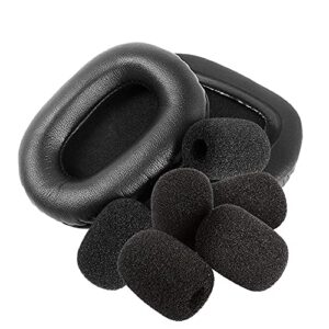 ear cushion ear pads mic cover foam microphone compatible with blueparrott b450-xt b550 xt noise canceling bluetooth headset (set)