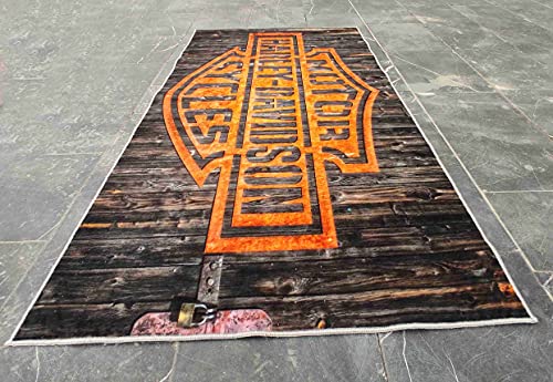 Generic Harley Rug, Area Rugs for Living Room, Bedroom Rug, Home Decor Rug, Harley Davidson Gifts, Carpet, Rug, Modern Rug, Popular Rug, Themed Rug Hrly14.3(47”x70”)=120x180cm, (47”x70”)=120x180cm