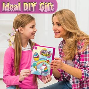 Innofans DIY Stickers for Kids - Craft Gifts for Mom, Unicorn Big Gem Diamond Painting Kit with 27 Cute Water Bottle Stickers & 3 Keychains, Kids Crafts, Unicorn Toys, Crafts for Girls Age 4-8, 8-12