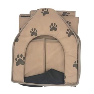 Foldable Small Footprint Pet Bed Weatherproof, Portable Dog House Indoor, Pet Shelter Suitable for Small to Medium Sized Dogs and Cats