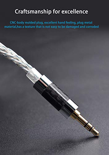 FAAEAL KZ ZSN ZS10 PRO Upgrade Earphone Cable,8 Core Cable Silver Blue Hybrid 784 Cores Silver Plated Upgrade Cable,Dedicated Cable 2Pin 0.75mm Replacement Headphone Wire for KZ ZSX Zax ZSN PRO